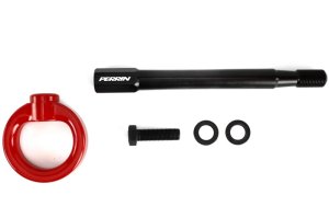 Subaru WRX STI Tow Hook Kit - Front - Perrin Performance - Red - `08-`14 Subaru WRX STI Tow Hook Kit - Front - Perrin Performance - Red - `08-`14